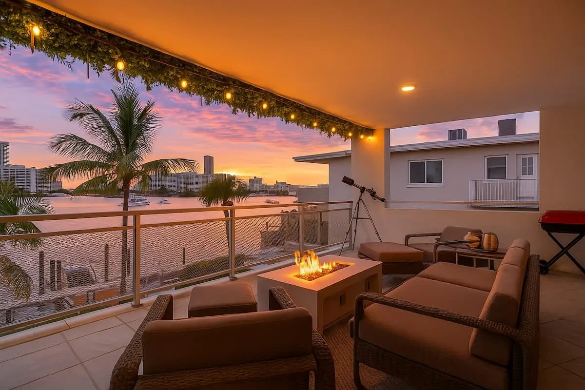 Waterfront Luxe Condo Walking Distance to Beach